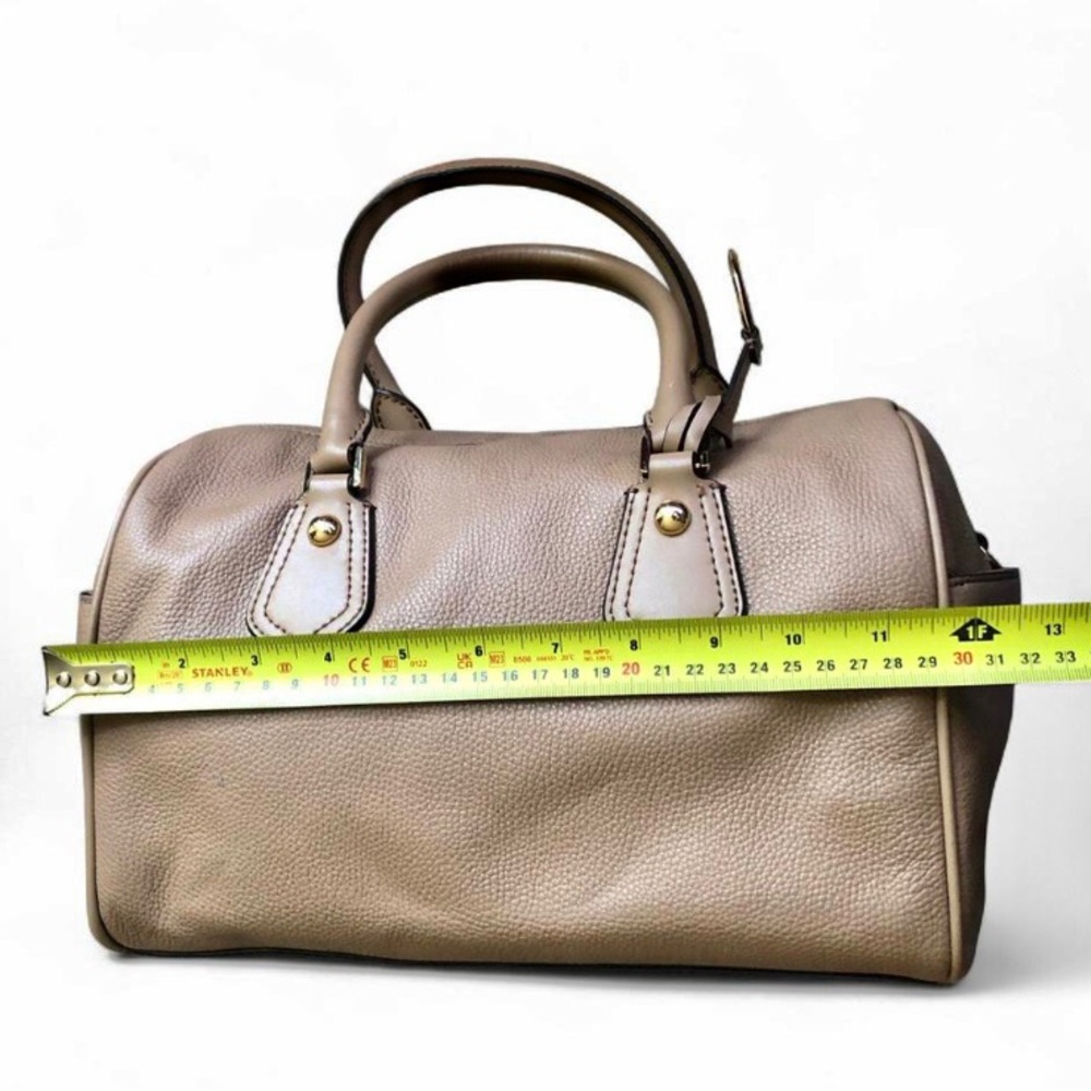 Michael Kors Taupe Leather Satchel with Gold Hardware - Picture 7 of 14